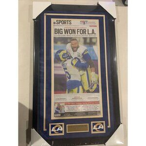 Los Angeles Rams Super Bowl LVI Orange County Register original newspaper framed